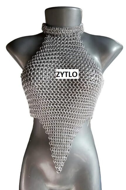 Zytlo Chain Mail Aluminium Butted Round Rings Top for Women